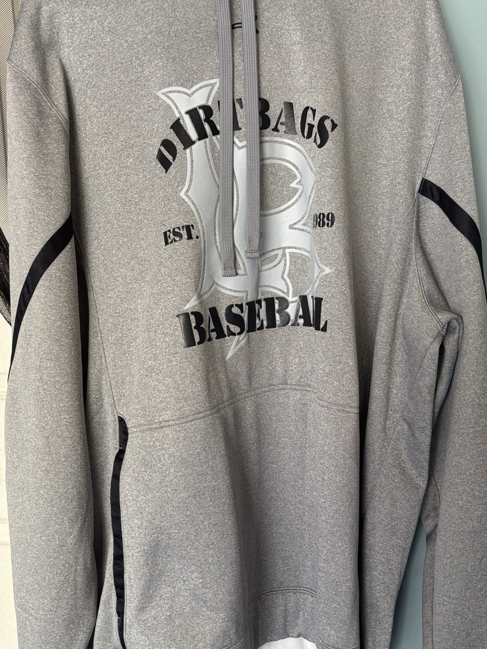 Baseball Gray Pullover Hoodie